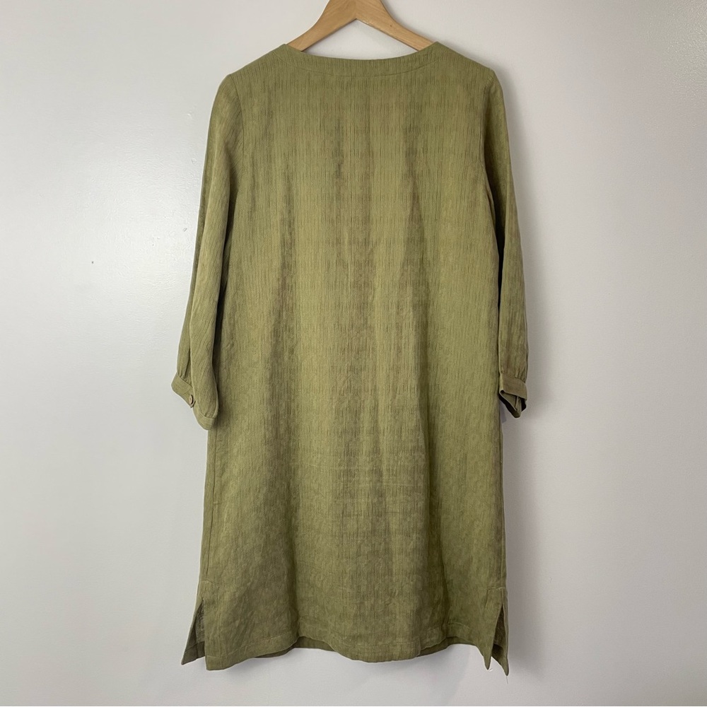 Soft Surroundings Linen Cotton Blend Marcellina Shirtdress Dress Size M 2DD60 - Picture 7 of 9